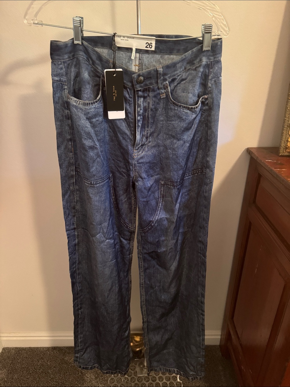 rag & bone Woman’s Miramar Carpenter Jeans in Blue
